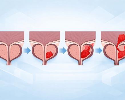 Схема стадий развития простатита у мужчин с распространением воспалительного процесса.